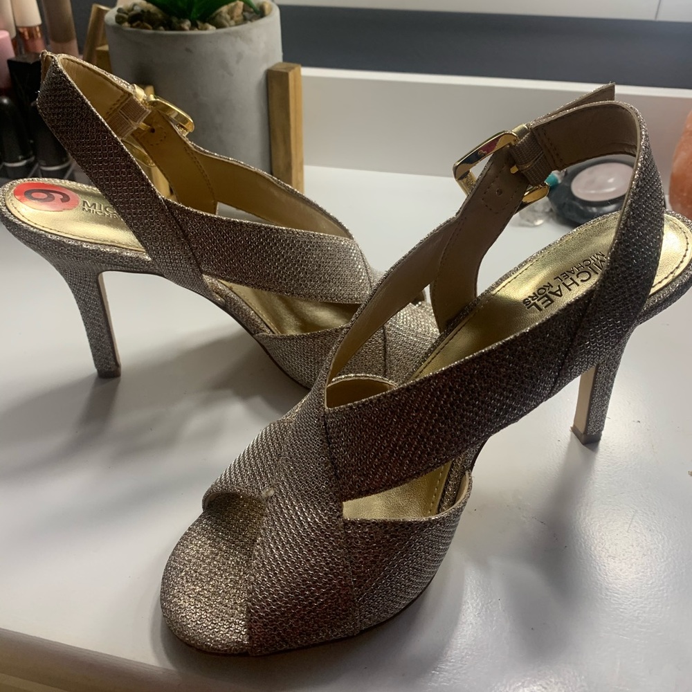 Michael Kors Becky Sandal Glitter Fabric